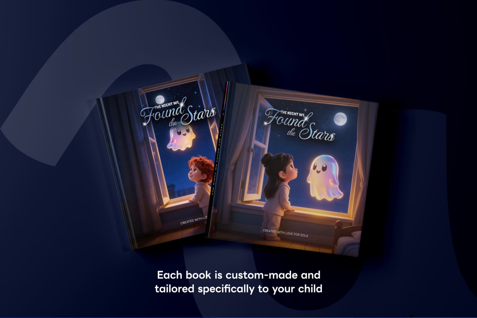 Two personalized covers side by side showing customization