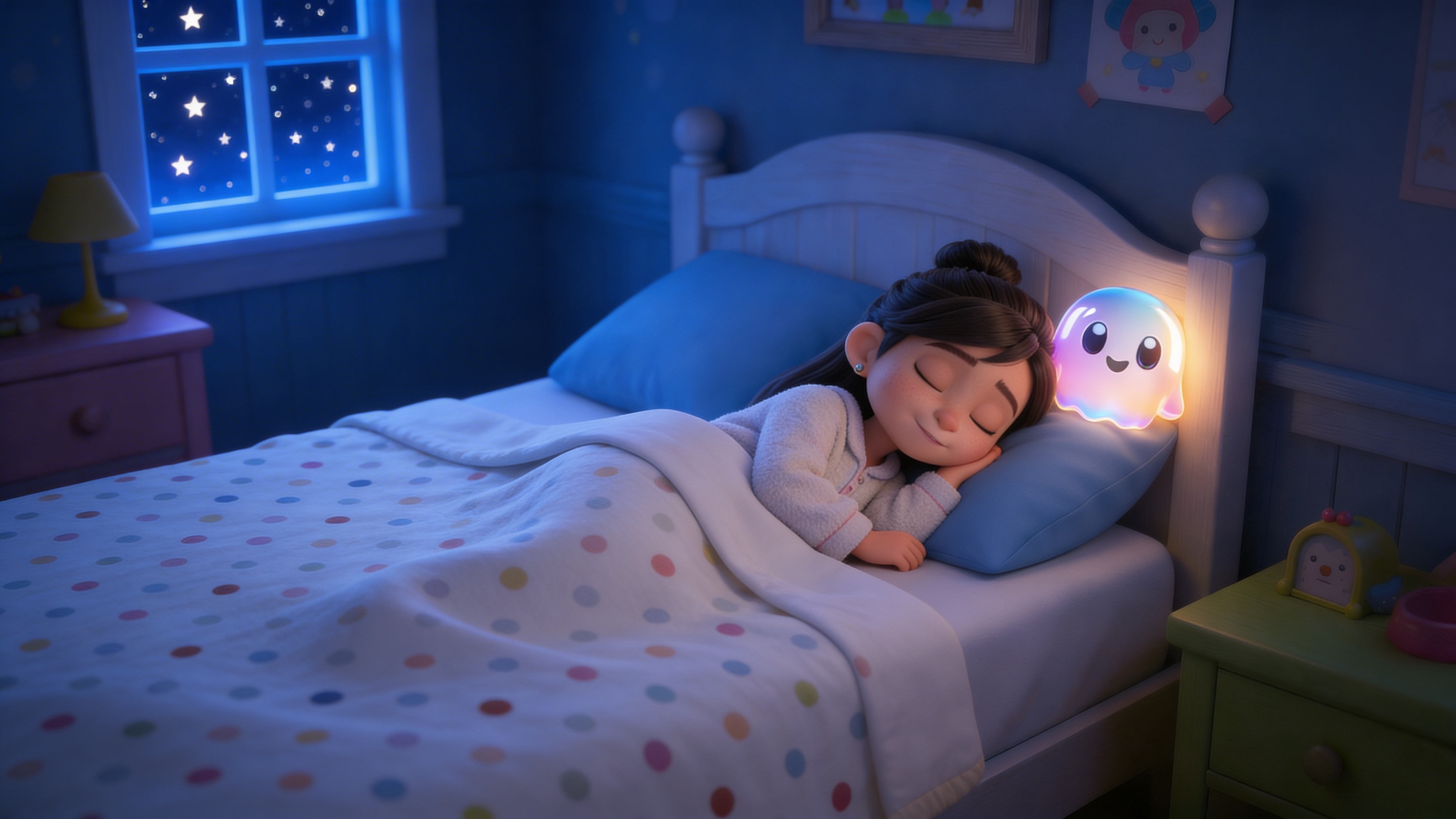 A child sleeping soundly in a cozy bedroom